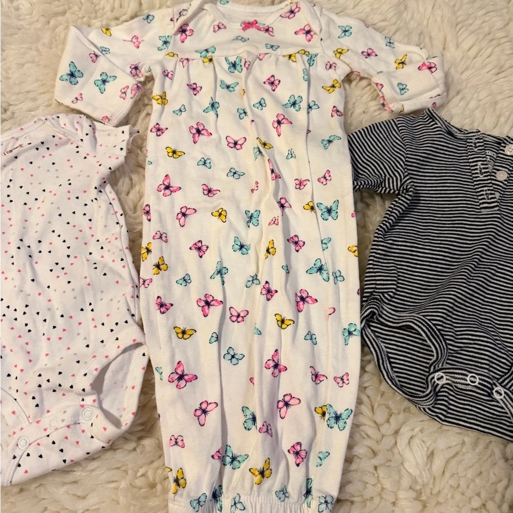Carter's Kids Matching Set - White, Pink, Blue